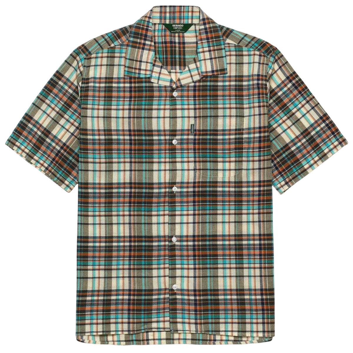 Multicoloured - Front - Sebago Mens Harpswell Checked Madras Short-Sleeved Shirt