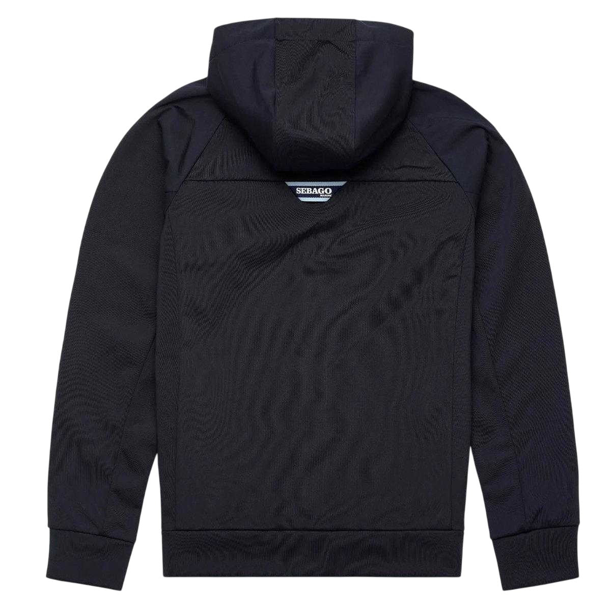 Grey - Back - Sebago Mens Crew Full Zip Hoodie