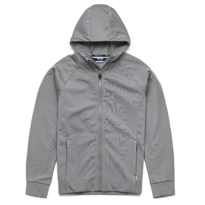 Grey - Side - Sebago Mens Crew Full Zip Hoodie