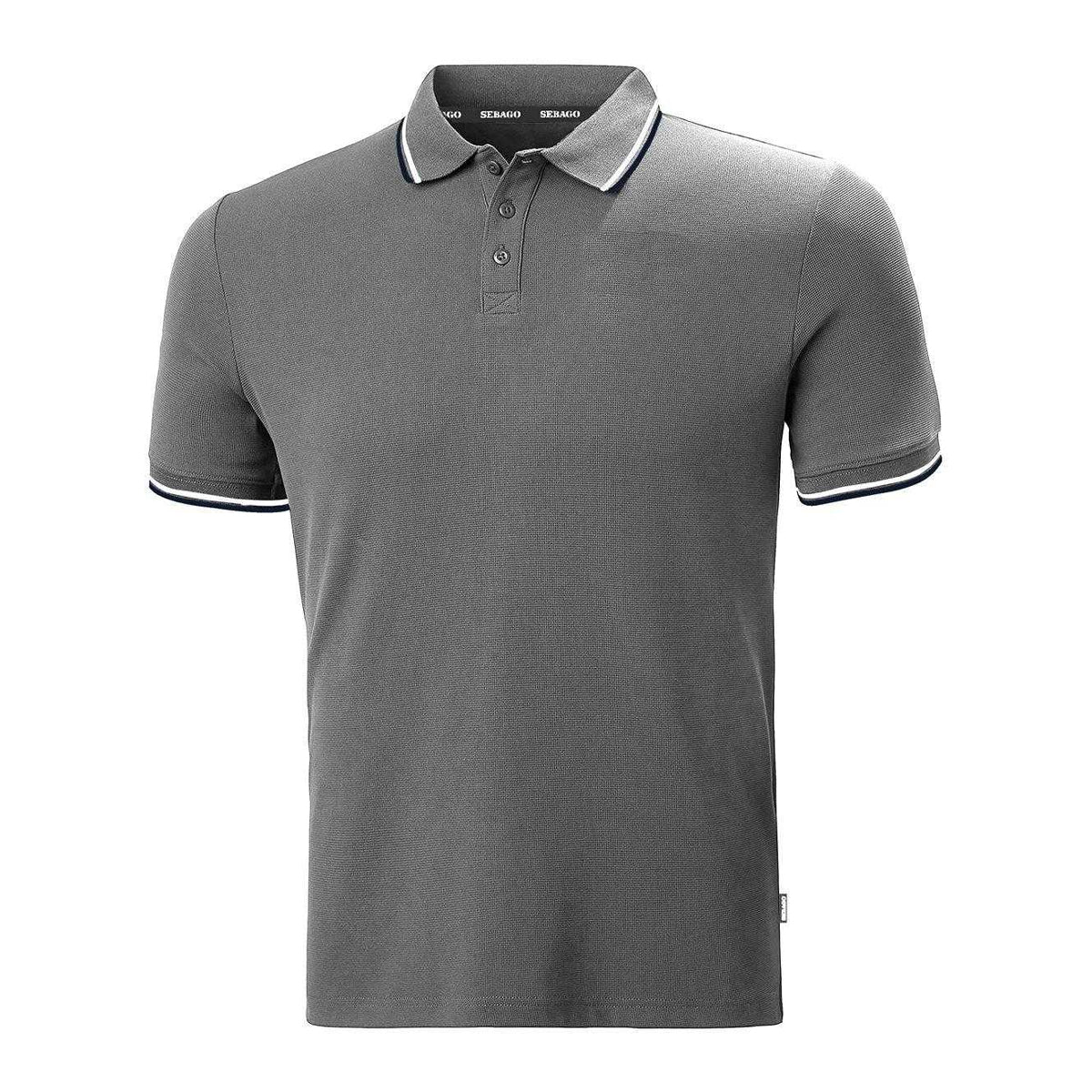 Grey - Front - Sebago Mens Berth Polo Shirt
