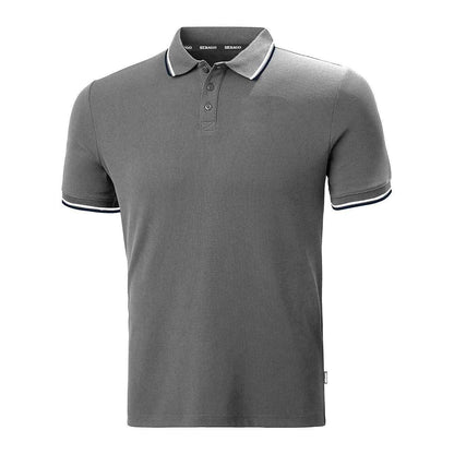 Grey - Front - Sebago Mens Berth Polo Shirt