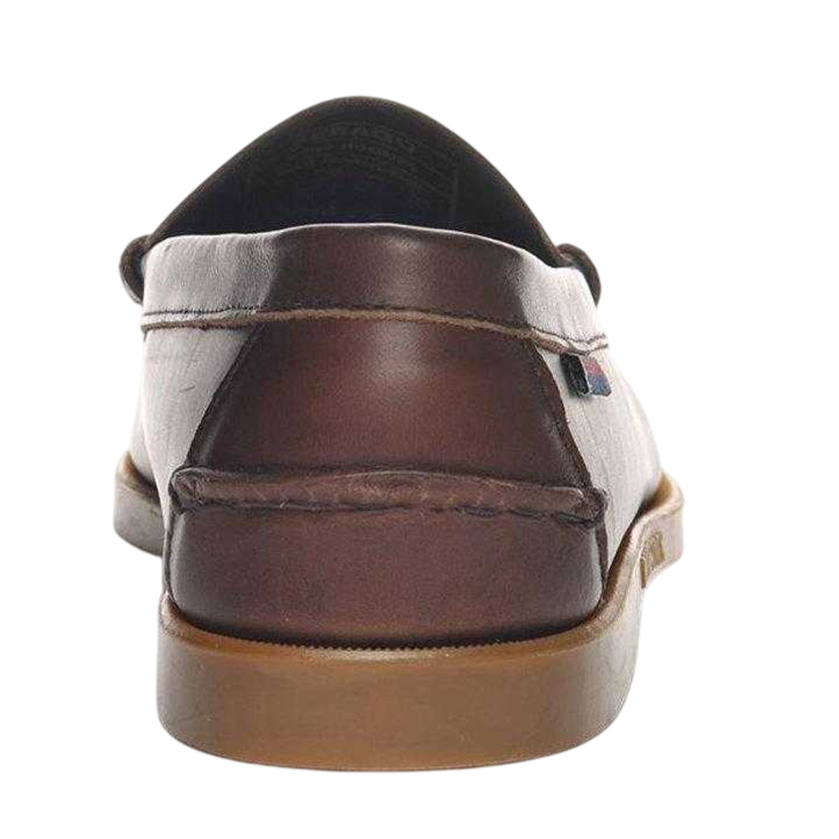 Dark Brown - Back - Sebago Mens Dolphin Waxed Leather Loafers