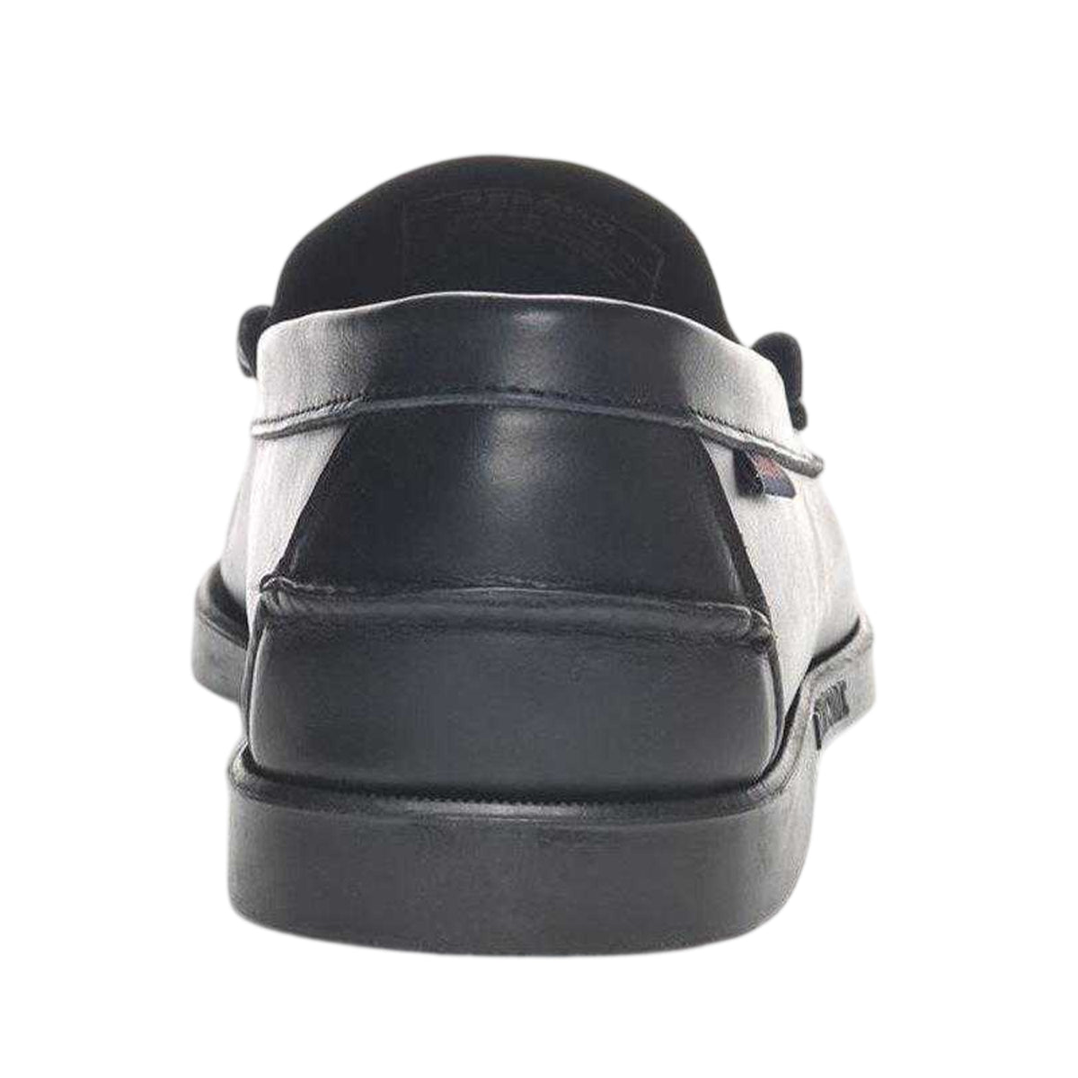 Total Black - Back - Sebago Mens Dolphin Waxed Leather Loafers