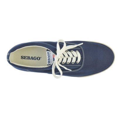 Blue Navy - Lifestyle - Sebago Mens Hurricane Canvas Trainers