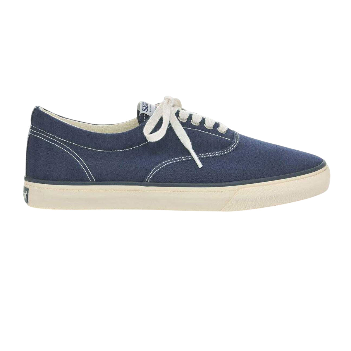 Blue Navy - Front - Sebago Mens Hurricane Canvas Trainers