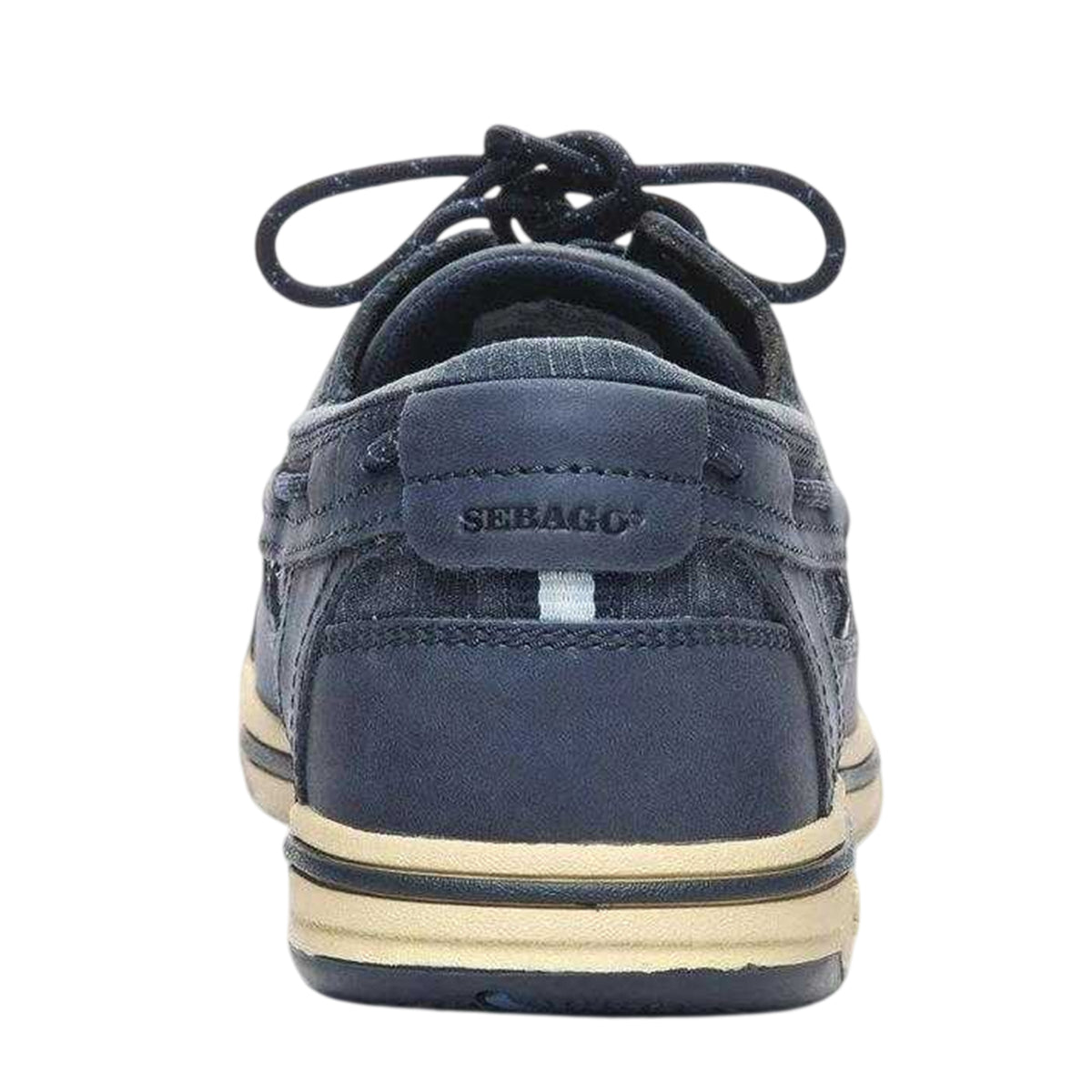 Blue - Back - Sebago Mens Triton Leather Boat Shoes