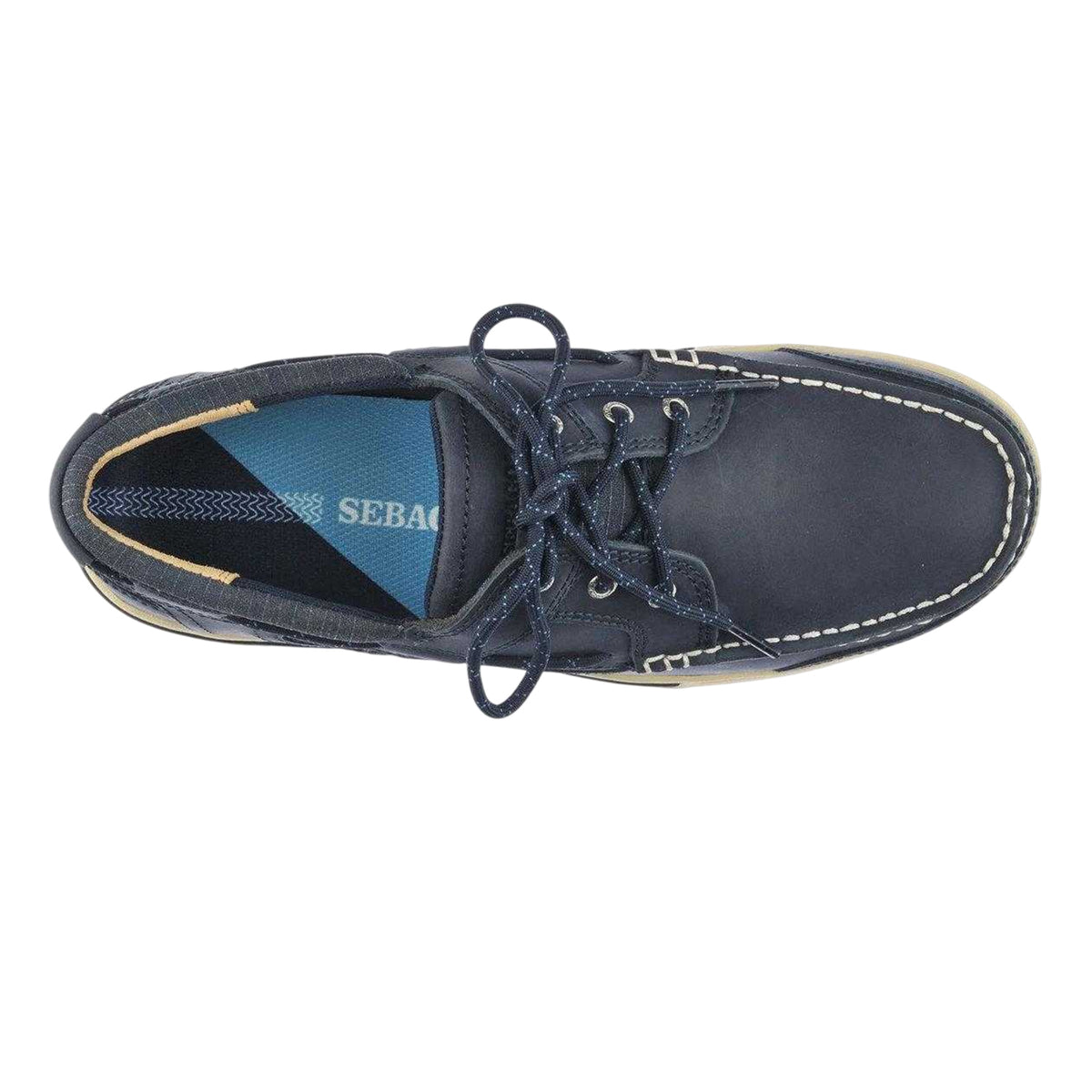 Blue - Lifestyle - Sebago Mens Triton Leather Boat Shoes