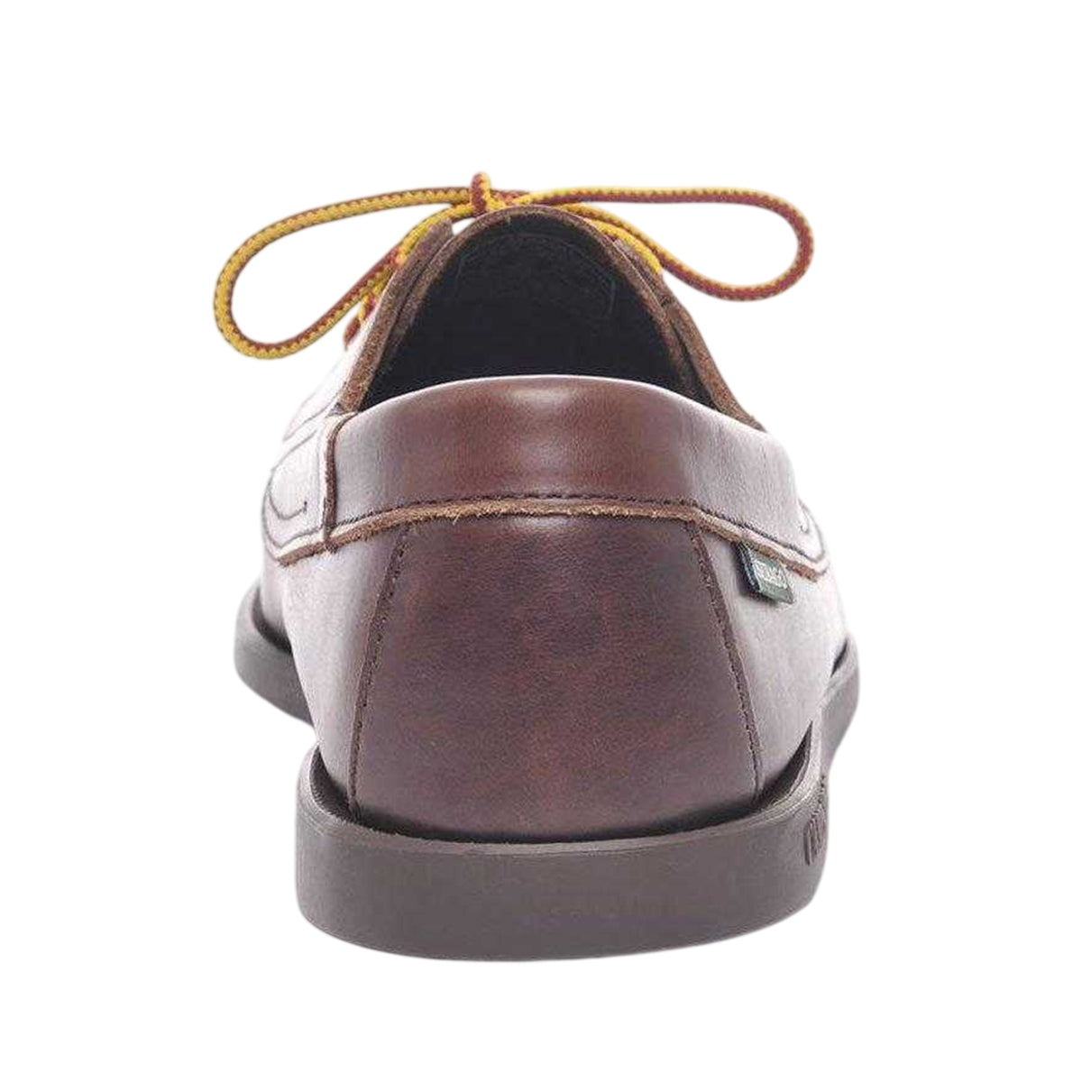 Dark Brown - Back - Sebago Mens Askook Waxy Leather Boat Shoes