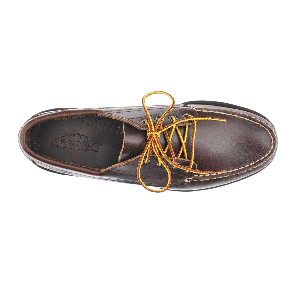 Dark Brown - Lifestyle - Sebago Mens Askook Waxy Leather Boat Shoes