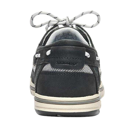 Black-White - Back - Sebago Mens Triton Legacy Nubuck Boat Shoes