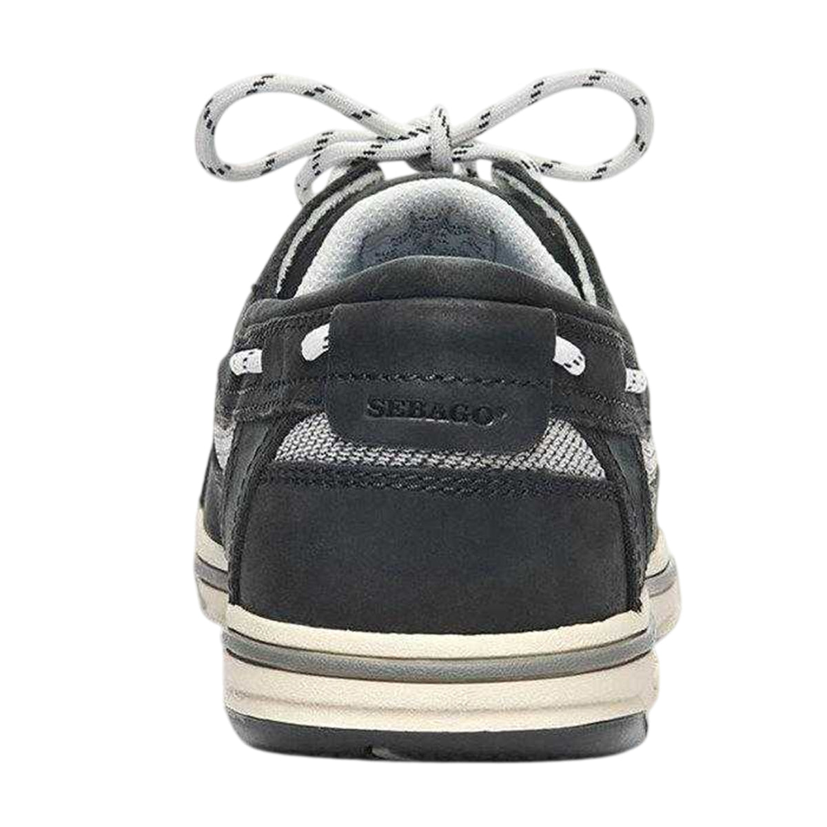 Black-White - Back - Sebago Mens Triton Legacy Nubuck Boat Shoes