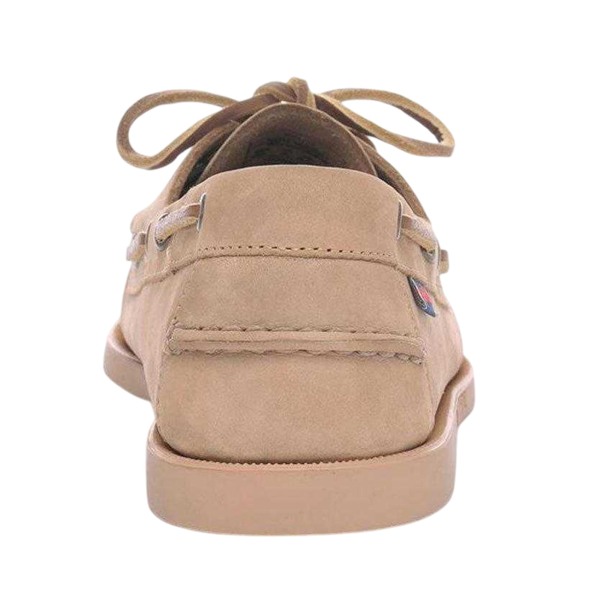 Dark Beige - Back - Sebago Mens Dockside Portland Suede Boat Shoes