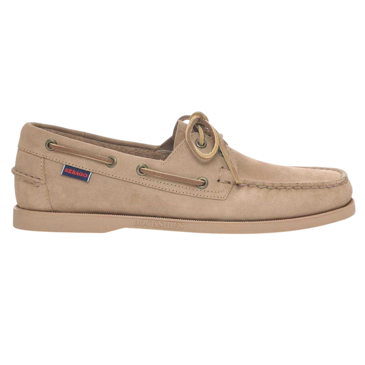 Total Raw Beige - Front - Sebago Mens Dockside Portland Suede Boat Shoes