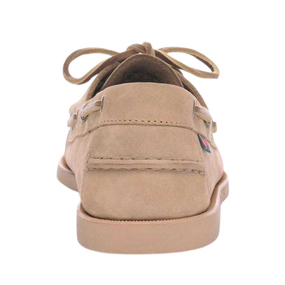 Total Raw Beige - Back - Sebago Mens Dockside Portland Suede Boat Shoes
