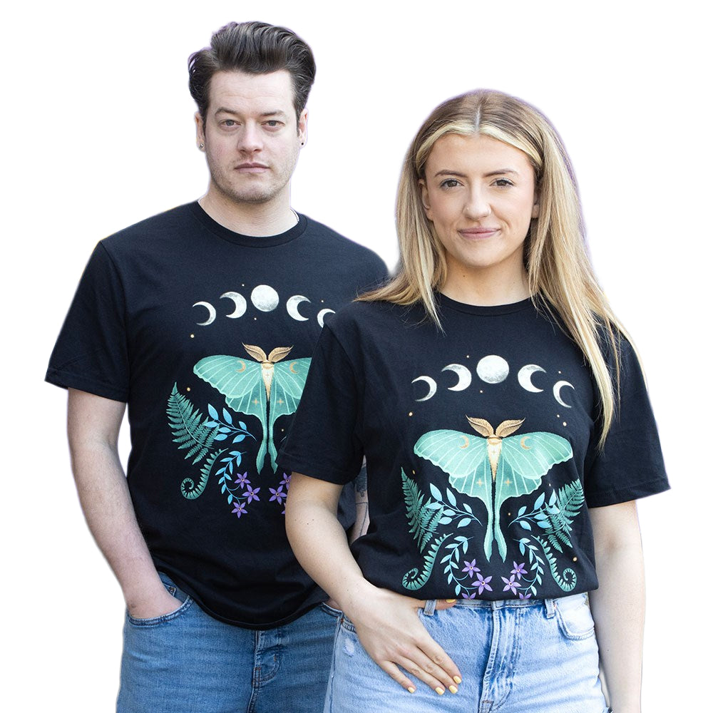 Black - Lifestyle - Something Different Unisex Adult Luna Moth T-Shirt