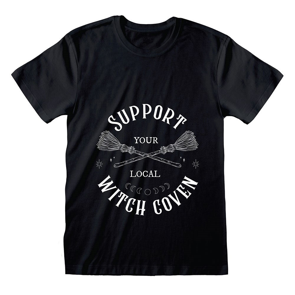 Black - Front - Something Different Unisex Adult Support Your Local Witch Coven T-Shirt