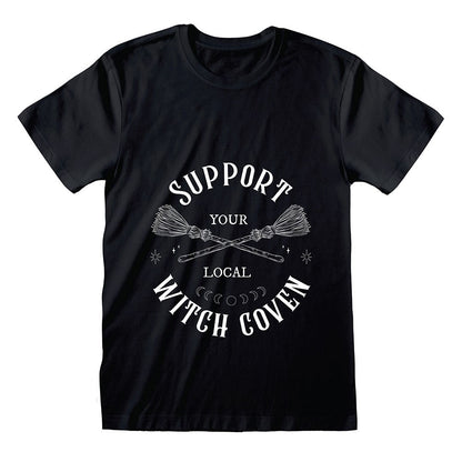 Black - Front - Something Different Unisex Adult Support Your Local Witch Coven T-Shirt