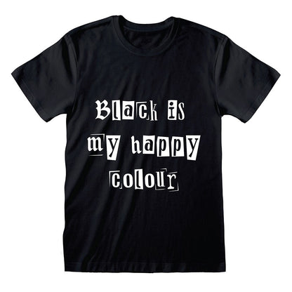 Black - Front - Something Different Unisex Adult Black Is My Happy Colour T-Shirt