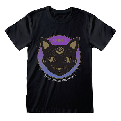 Black - Front - Something Different Unisex Adult Mystic Mog Cat T-Shirt