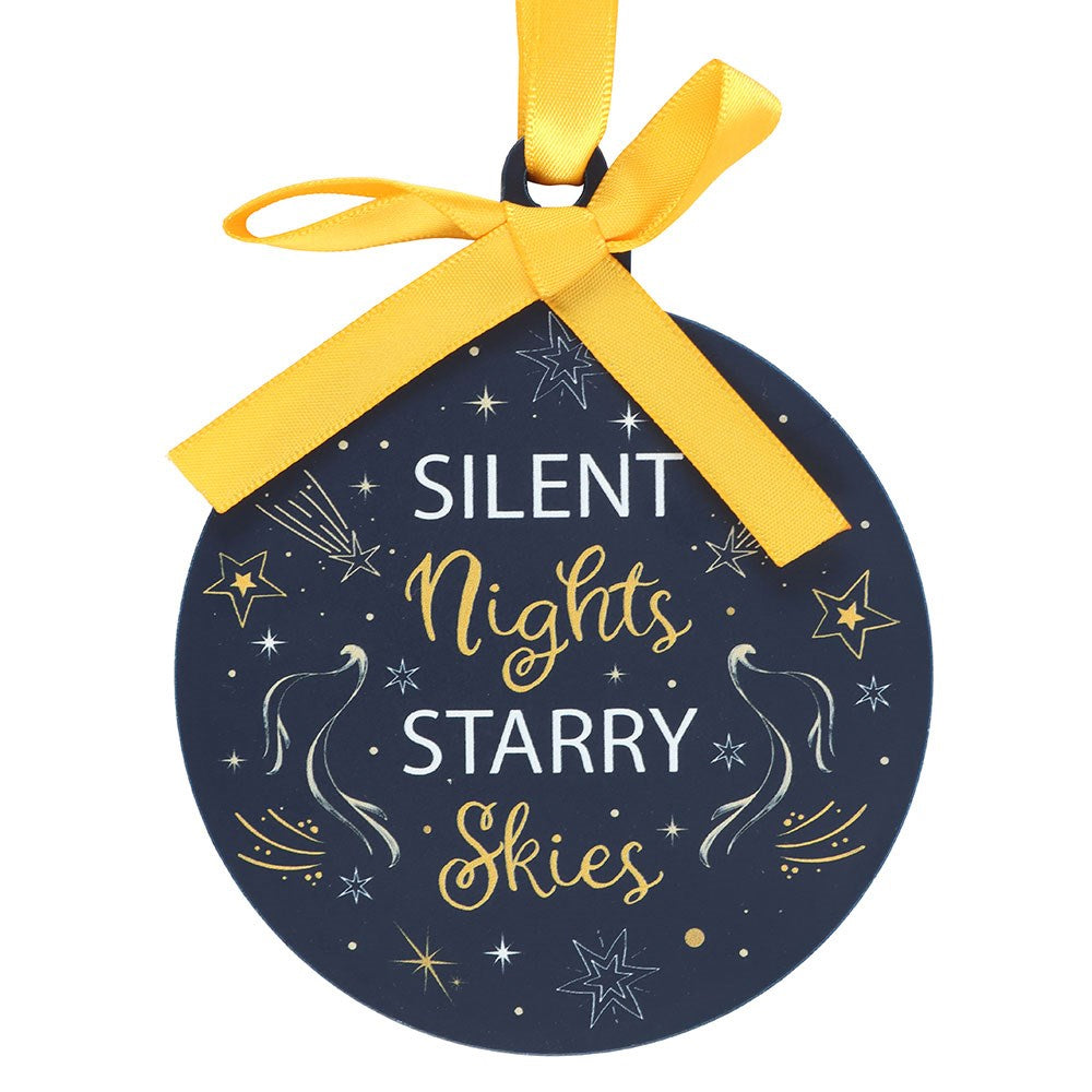 Navy-Gold - Side - Something Different Silent Nights Starry Skies Bauble