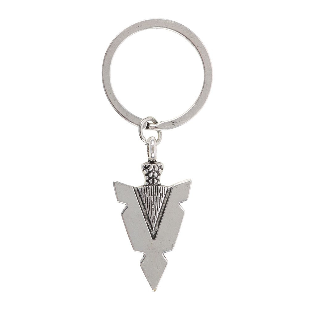 Silver - Front - Something Different Arrowhead Spjt Keyring