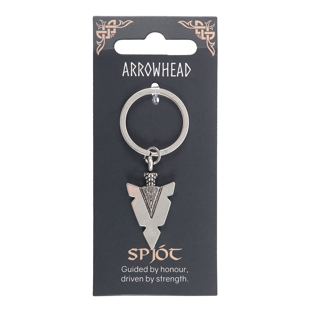 Silver - Side - Something Different Arrowhead Spjt Keyring