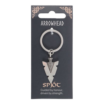 Silver - Side - Something Different Arrowhead Spjt Keyring
