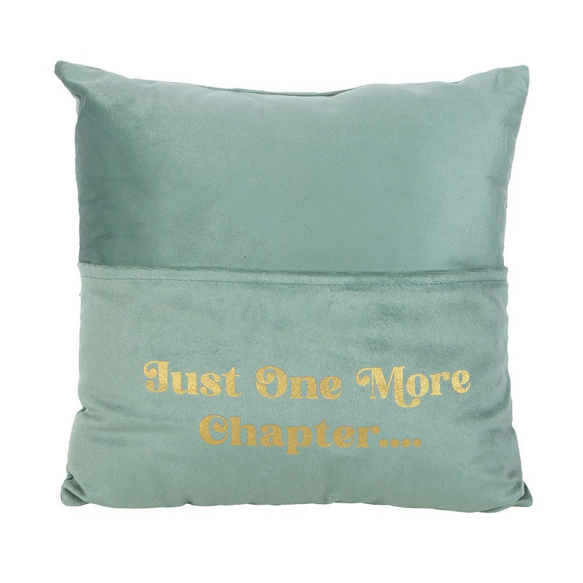 Pale Green - Front - Something Different Just One More Chapter Pocket Cushion
