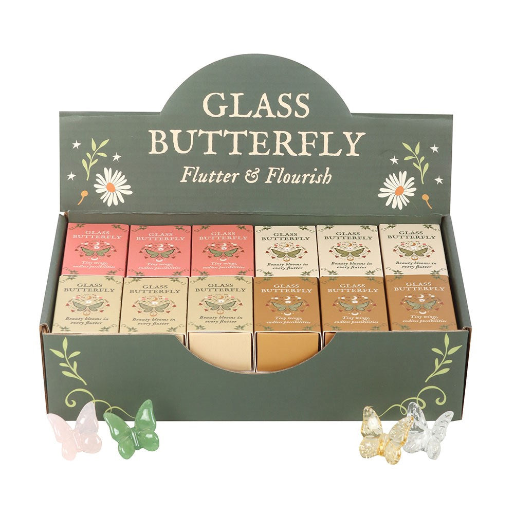 Pink-White-Yellow-Green - Front - Something Different Butterfly Charm (Pack of 24)