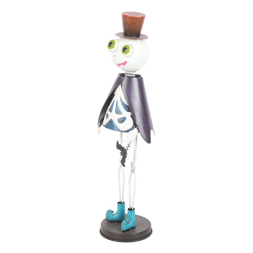 Multicoloured - Side - Something Different Metal Skeleton With Top Hat Ornament