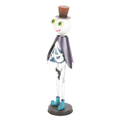 Multicoloured - Side - Something Different Metal Skeleton With Top Hat Ornament