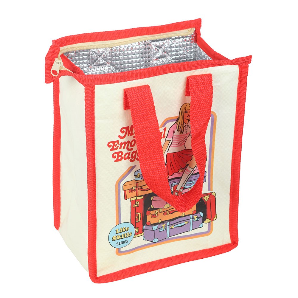 White-Red - Side - Steven Rhodes My Emotional Baggage Lunch Bag