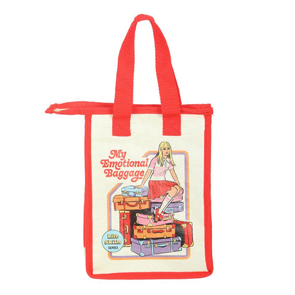 White-Red - Front - Steven Rhodes My Emotional Baggage Lunch Bag