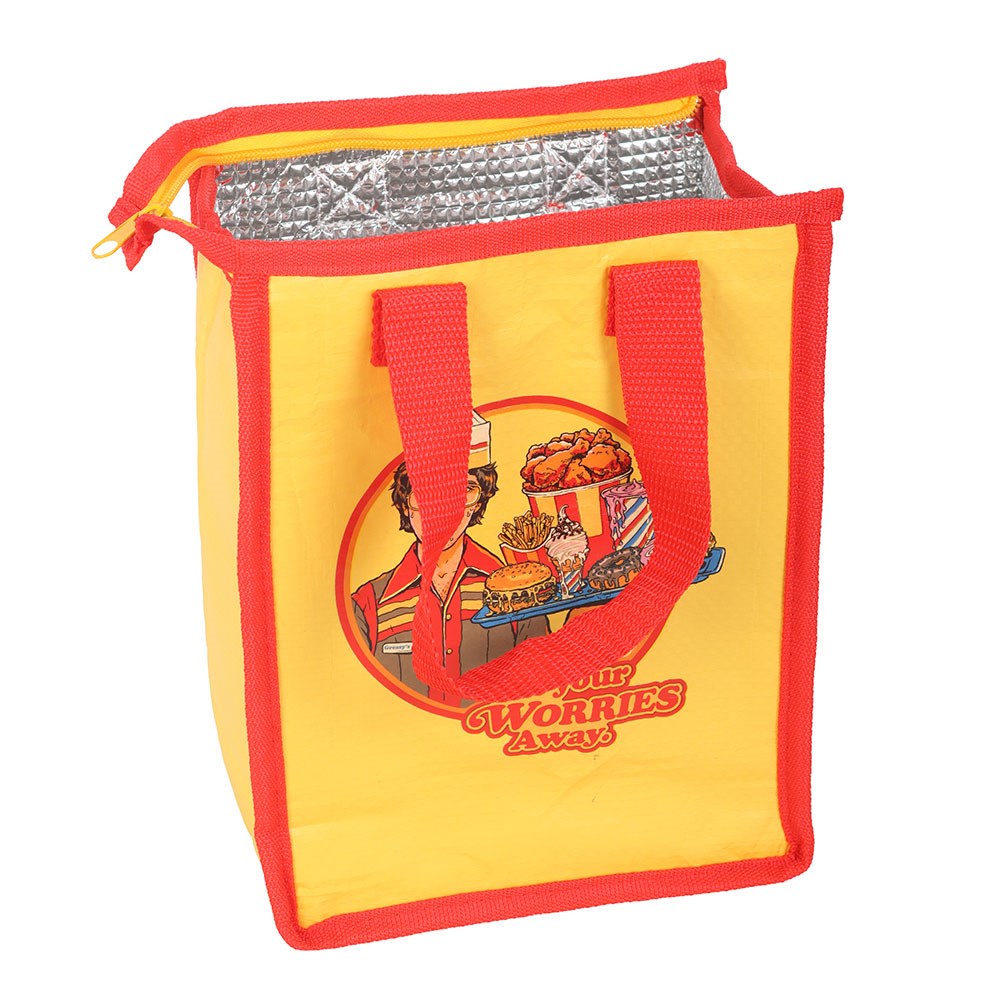Yellow-Red - Side - Steven Rhodes Eat Your Worries Lunch Bag