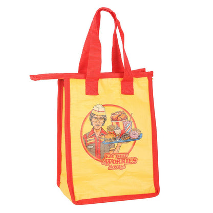 Yellow-Red - Lifestyle - Steven Rhodes Eat Your Worries Lunch Bag