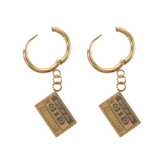 Gold - Front - Something Different Mixtape Dangle Earrings