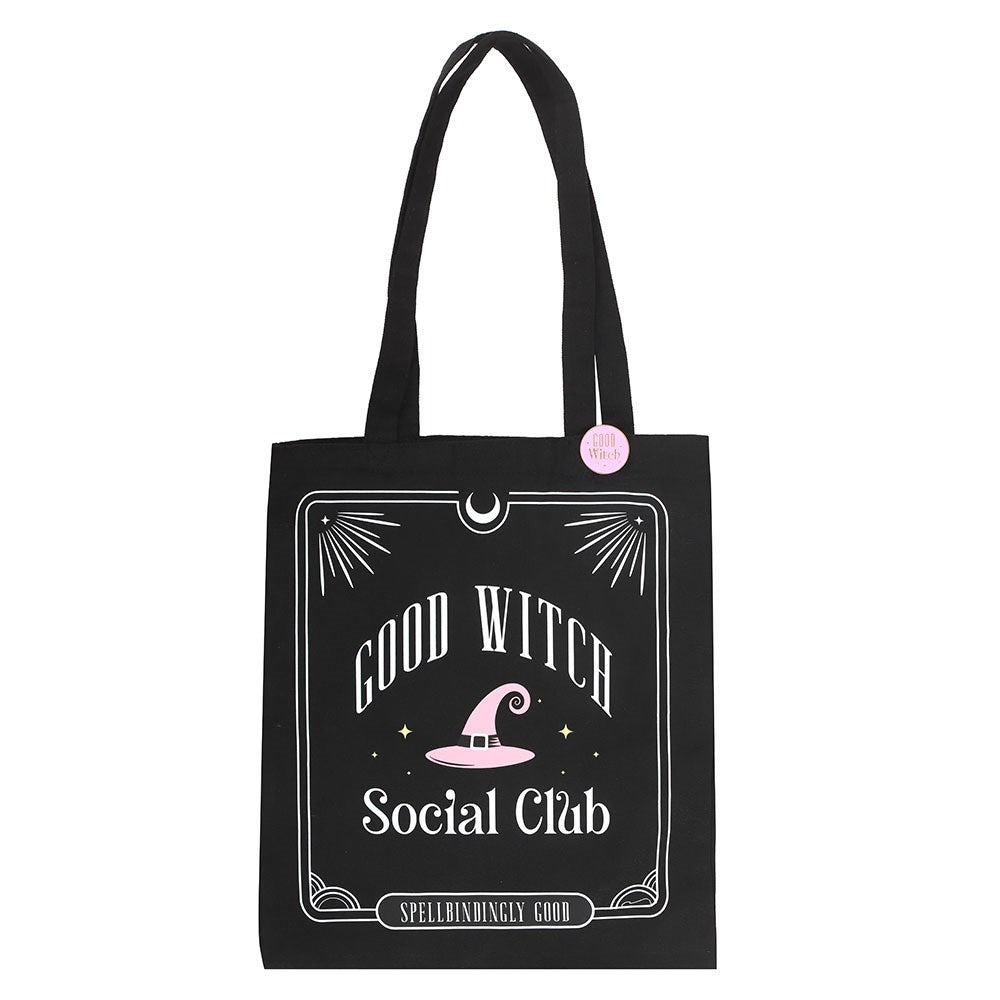 Black - Front - Something Different Good Witch Social Club Polycotton Tote Bag
