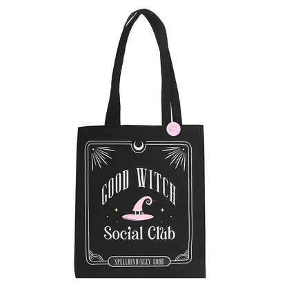 Black - Front - Something Different Good Witch Social Club Polycotton Tote Bag