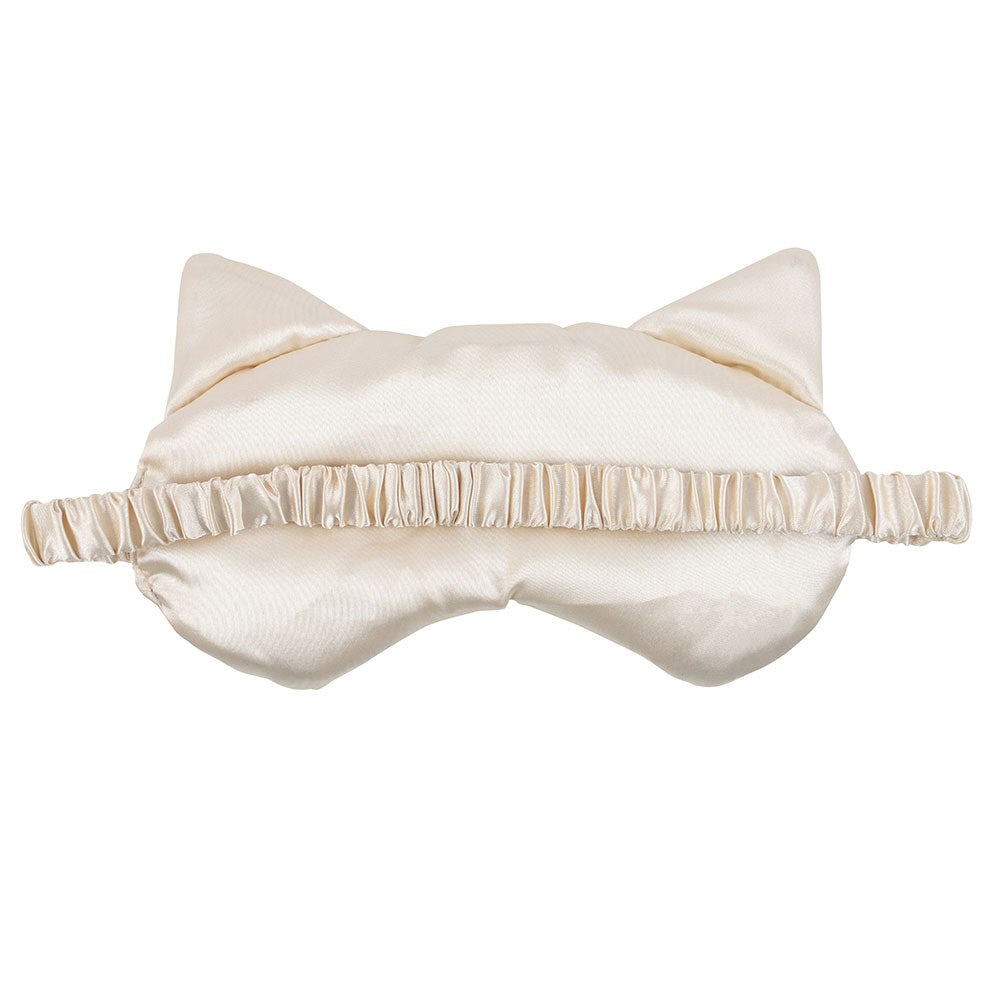 White - Back - Something Different Cat Face Satin Eye Mask