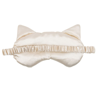 White - Back - Something Different Cat Face Satin Eye Mask