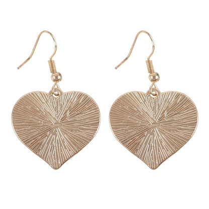 Black-Pink - Back - Something Different Flaming Heart Dangle Earrings