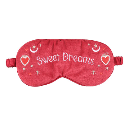 Red - Front - Something Different Velvet Sleep Mask
