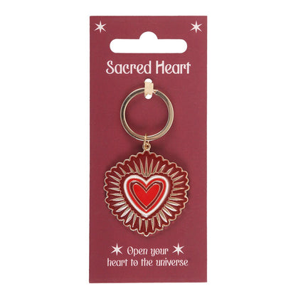 Red - Side - Something Different Sacred Heart Keyring