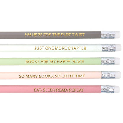 Multicoloured - Back - Something Different Literature Inspired Pencil Top Erasers (Pack of 5)