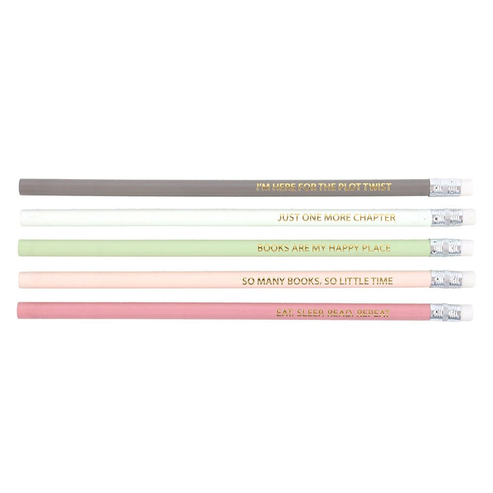 Multicoloured - Front - Something Different Literature Inspired Pencil Top Erasers (Pack of 5)