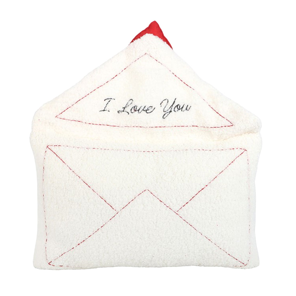 White - Side - Something Different The Love Letter Bouclé Valentine`s Day Filled Cushion