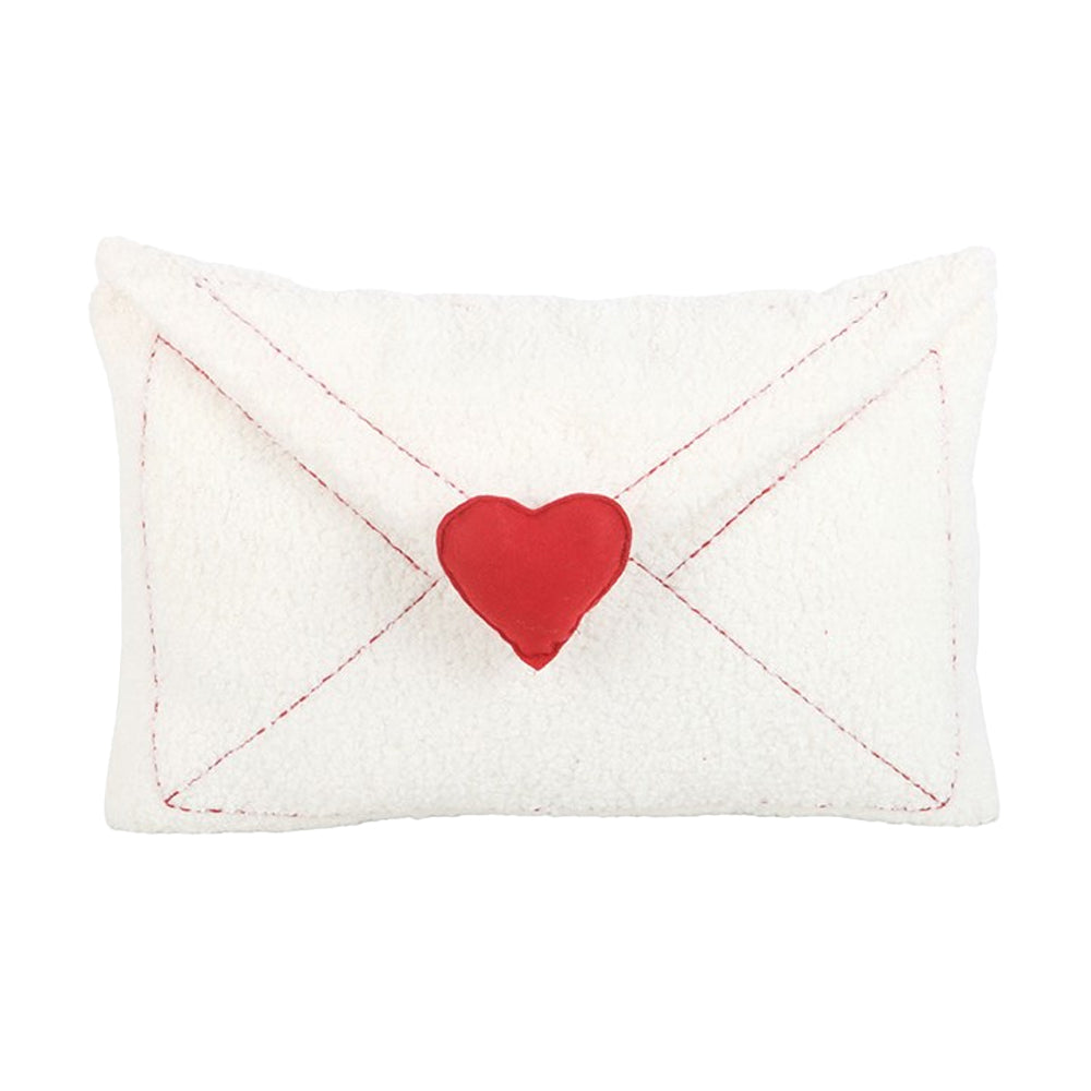 White - Front - Something Different The Love Letter Bouclé Valentine`s Day Filled Cushion