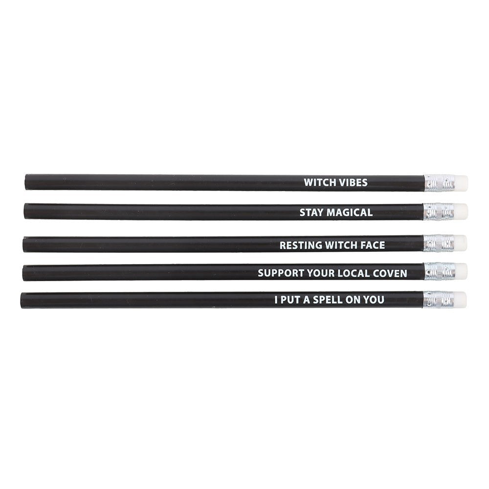 Black - Front - Something Different The Coven Club Witch Pencil Top Erasers (Pack of 5)