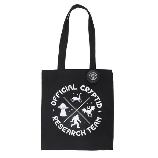 Black - Front - Something Different Cryptid Research Team Polycotton Tote Bag