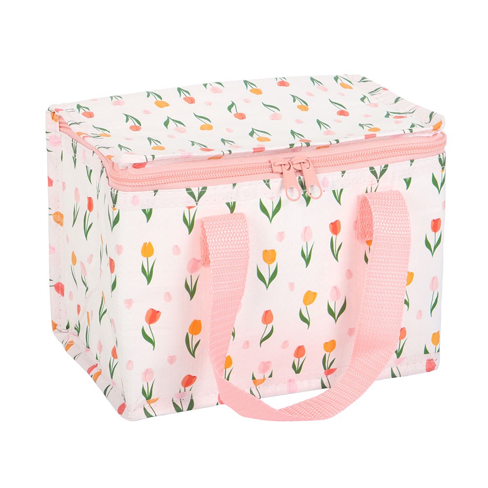 White-Pink - Front - Something Different Recycled Plastic Tulip Lunch Bag